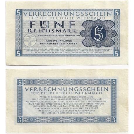 (M39) Alemania (III Reich). 1944. 5 Mark (EBC)