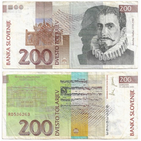 (15c) Eslovenia. 2001. 200 Tolarjev (MBC-)