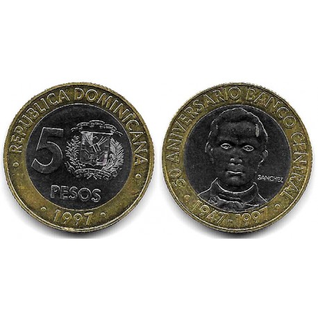(88) República Dominicana. 1997. 5 Pesos (SC-)