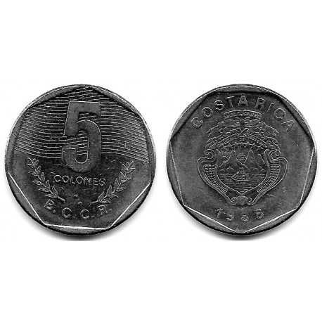 (214.2) Costa Rica. 1985. 5 Colones (EBC)