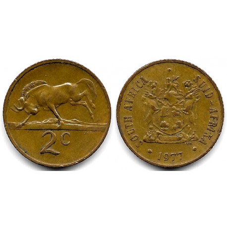 (83) Sudáfrica. 1977. 2 Cents (MBC-)