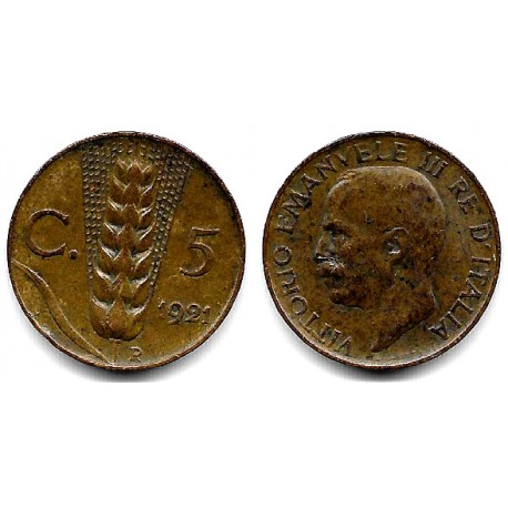 (59) Italia. 1921. 5 Centesimi (MBC)