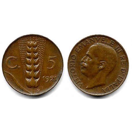(59) Italia. 1921. 5 Centesimi (MBC)