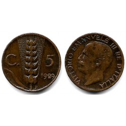 (59) Italia. 1929. 5 Centesimi (MBC-)