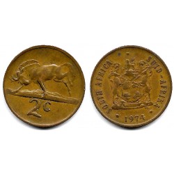 (83) Sudáfrica. 1974. 2 Cents (MBC/MBC-)
