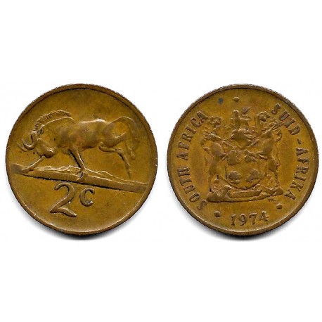 (83) Sudáfrica. 1974. 2 Cents (MBC/MBC-)