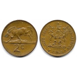 (83) Sudáfrica. 1980. 2 Cents (MBC)