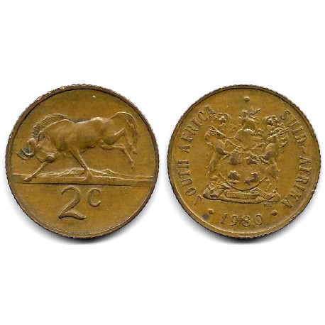 (83) Sudáfrica. 1980. 2 Cents (MBC)