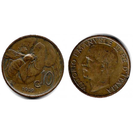 (60) Italia. 1919. 10 Centesimi (MBC)