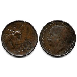 (60) Italia. 1927. 10 Centesimi (MBC)