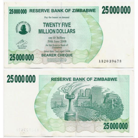 (56) Zimbabue. 2008. 25 Million Dollars (EBC)