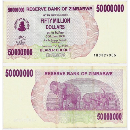 (57) Zimbabue. 2008. 50 Million Dollars (MBC)