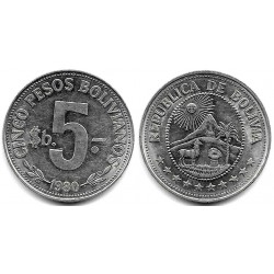 (197) Bolivia. 1980. 5 Pesos (MBC+)