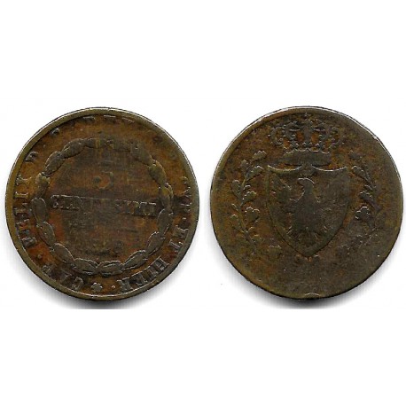 (126) Estados Italianos (Cerdeña). 1826. 3 Centesimi (BC)