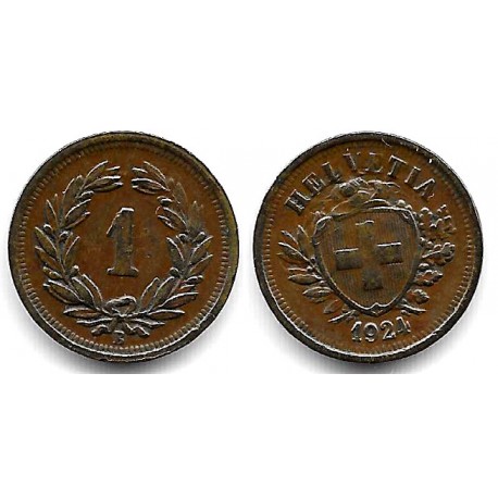 (3.2) Suiza. 1924. 1 Rappen (MBC+)