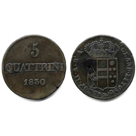 (665) Estados Italianos (Toscana). 1830. 5 Quattrini (MBC-)