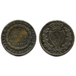 (127.1) Estados Italianos (Cerdeña). 1826. 5 Centesimi (BC)