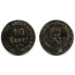 (C4) Estados Italianos (Reino de Napoleón). 1809. 10 Centesimi (RC+)