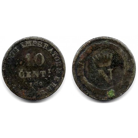 (C4) Estados Italianos (Reino de Napoleón). 1809. 10 Centesimi (RC+)