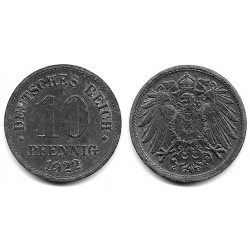 (26) Imperio Alemán. 1922. 10 Pfennig (EBC)
