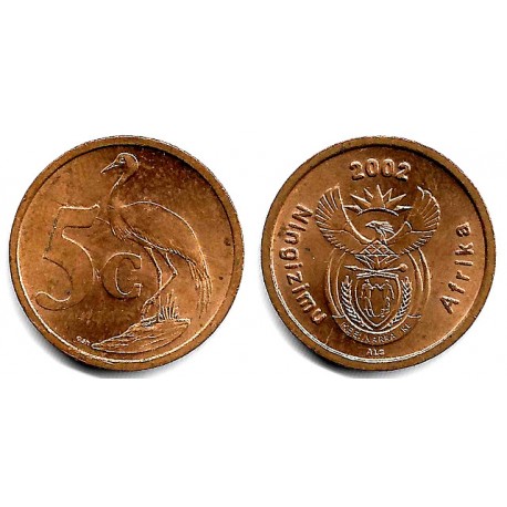 (268) Sudáfrica. 2002. 5 Cents (EBC)