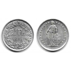 (23) Suiza. 1964. ½ Franc (EBC) (Plata)