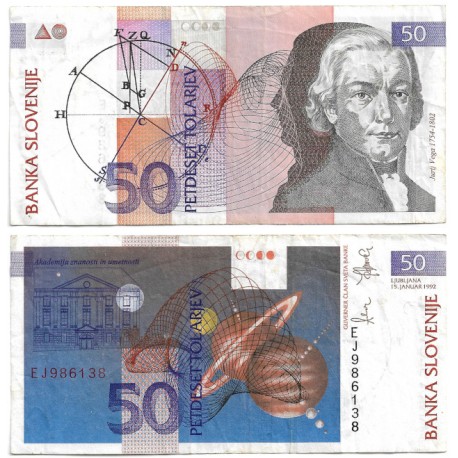 (13) Eslovenia. 1992. 50 Tolarjev (MBC)