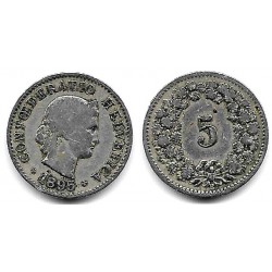 (26) Suiza. 1895. 5 Rappen (BC)