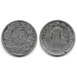 (23) Suiza. 1899. ½ Franc (BC) (Plata)