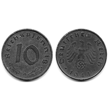(101) Alemania (III Reich). 1944(A). 10 Reichspfennig (MBC+)