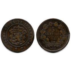 (22.2) Luxemburgo. 1855. 5 Centimes (BC+)
