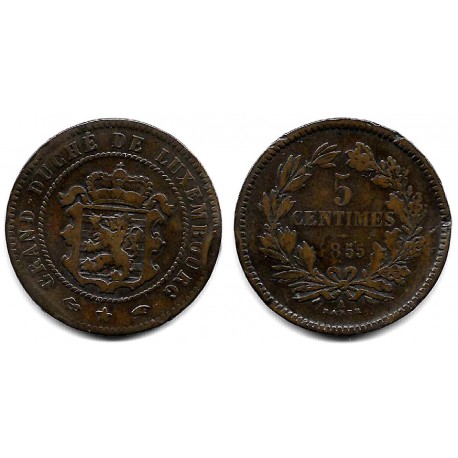 (22.2) Luxemburgo. 1855. 5 Centimes (BC+)