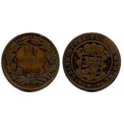 (23.2) Luxemburgo. 1869. 10 Centimes (BC)