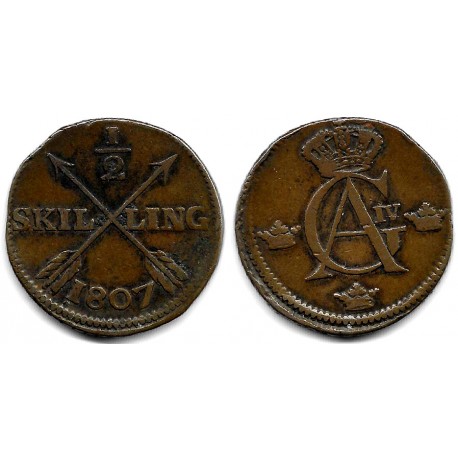 (565) Suecia. 1807. ½ Skilling (MBC)