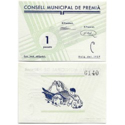 Premià. 1937. 1 Peseta (SC)