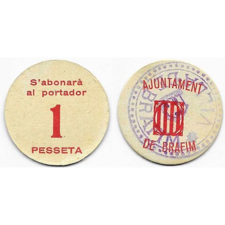Bràfim. Sin Fecha. 1 Peseta (EBC+)