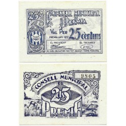 Premià. 1937. 25 Céntimos (SC)