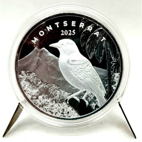 Estados Orientales Caribeños. 2025. 2 Dollars (Proof) (Plata) Montserrat