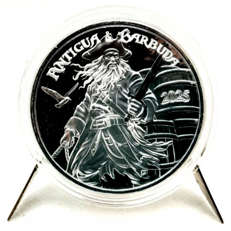 Estados Orientales Caribeños. 2025. 2 Dollars (Proof) (Plata) Antigua & Barbuda