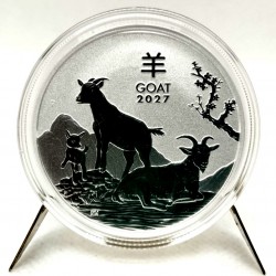 Australia. 2027. 1 Dollar (Proof) (Plata) Goat
