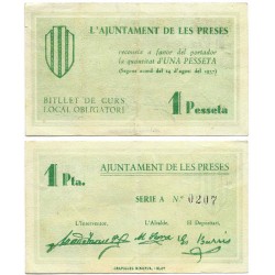 Les Preses. 1937. 1 Peseta (EBC)