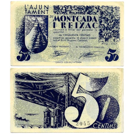 Montcada i Reixac. 1937. 50 Céntimos (EBC)