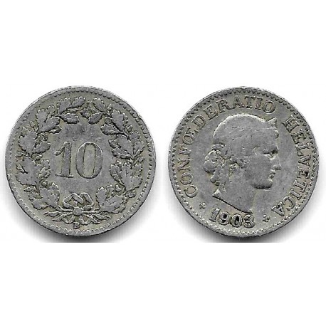(27) Suiza. 1903. 10 Rappen (BC)