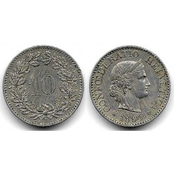 (27) Suiza. 1894. 10 Rappen (MBC-)