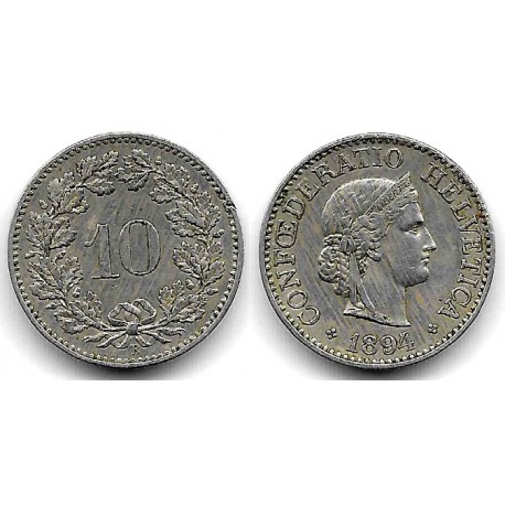 (27) Suiza. 1894. 10 Rappen (MBC-)