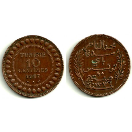 (236) República Tunecina. 1917A. 10 Centimes (MBC)
