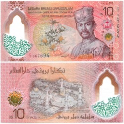 (W43) Brunéi. 2024. 10 Dollars (SC)