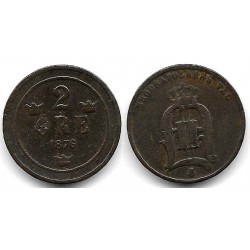 (735) Suecia. 1876. 2 Ore (BC)