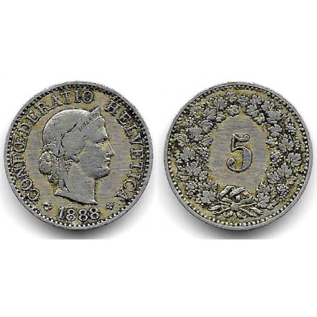 (26) Suiza. 1888. 5 Rappen (BC)