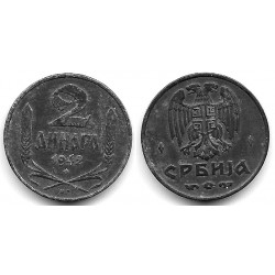 (32) Serbia. 1942. 2 Dinara (MBC-)